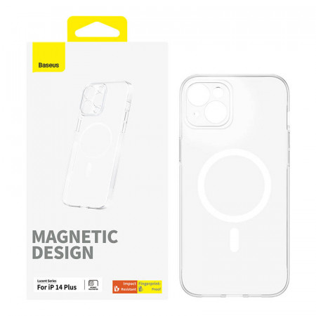 Husa magnetica pentru telefon pentru seria iP 14 Plus Baseus OS-Lucent (transparenta) - Img 2