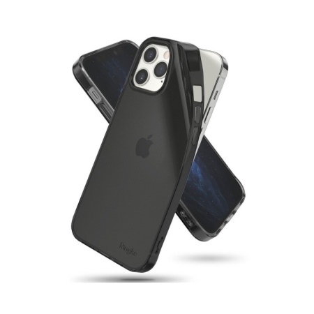 Husa Premium Ringke Air Compatibila Cu iPhone 12 / Compatibila Cu iPhone 12 Pro, silicon, slim, fumurie - Img 3