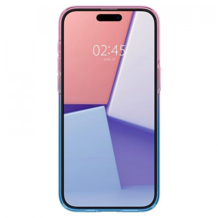 Husa Spigen Liquid Crystal pentru iPhone 15 Pro - roz si albastru - Img 3