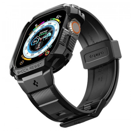 Husa Spigen Rugged Armor Pro cu curea pentru Apple Watch Ultra (49 mm) - neagra - Img 2