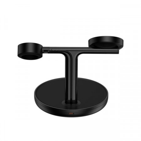 Incarcator magnetic 3 în 1 Baseus Swan cu cablu USB tip C 1 m negru (WXTE000101) - Img 5