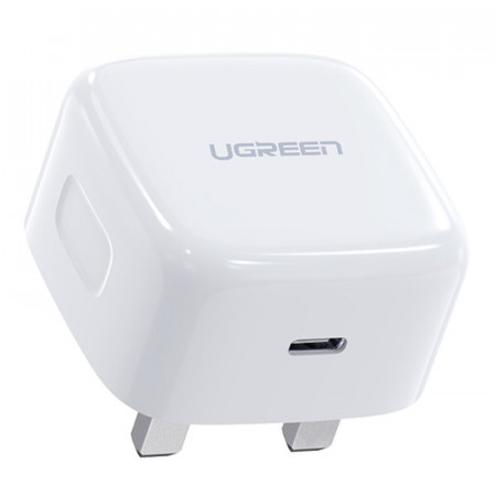 Incarcator perete Ugreen USB-C Power Delivery 3.0 Incarcare rapida 4.0 20W 3A (mufa UK) alb (CD137)