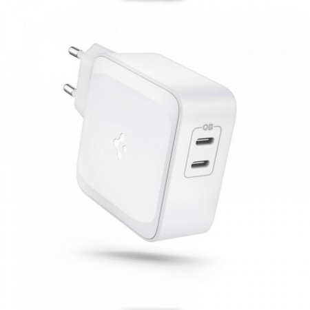 Incarcator priza SPIGEN PE2007EU POWERARC 2-PORT PD60W / QC3.0 WHITE - Img 6