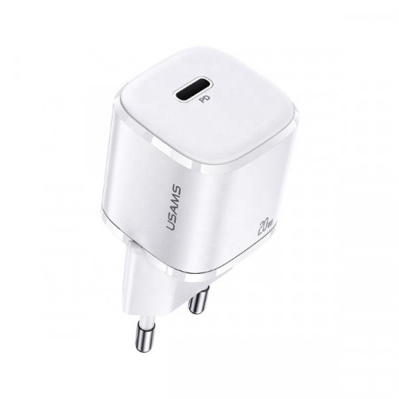 Incarcator retea USAMS 1XUSB-C T36 MINI 20W ALB