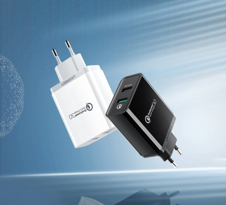 Incarcator UGREEN Quick Charge 3.0 2x USB 30W 3A - negru - Img 2