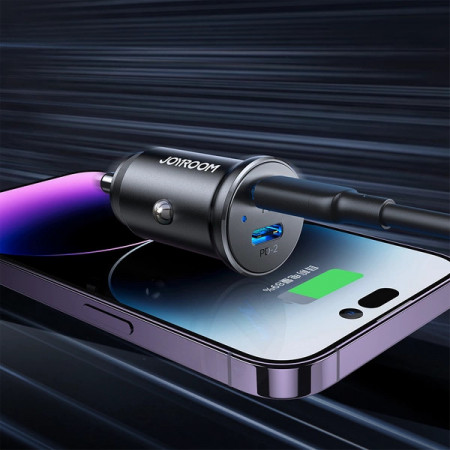 Joyroom JR-CCN06 30W 2x USB-C mini încărcător auto metal - negru - Img 3