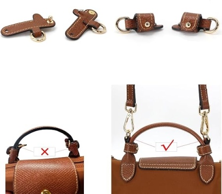 Kit curea de umăr din piele reglabilă pentru mini genți, baretă crossbody de schimb cu carabine metalice pentru genți mici - Img 3