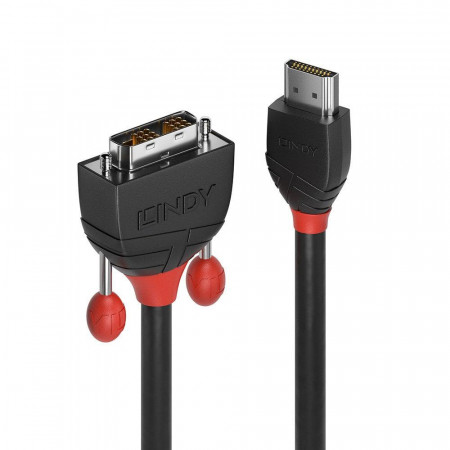 Lindy 3m HDMI to DVI-D Cable, Black Line - Img 2