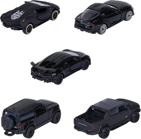 MAJORETTE SET 5 MASINUTE METALICE BLACK EDITION - Img 2