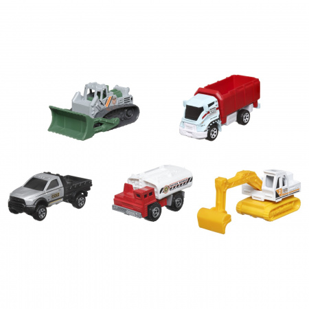 MATCHBOX SET 5 MASINUTE METALICE MBX CONSTRUCTION III SCARA 1:64 - Img 2