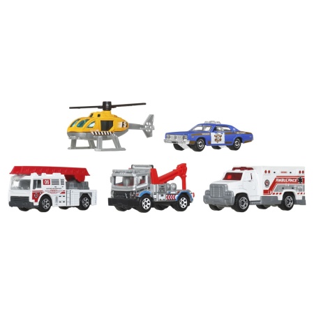 MATCHBOX SET 5 MASINUTE METALICE RESCUE SCARA 1 LA 64 - Img 2