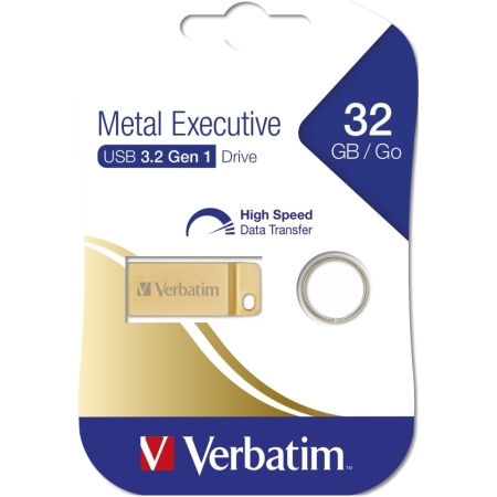 Memorie USB Verbatim Metal Executive 3.0, 32GB, Gold - Img 4