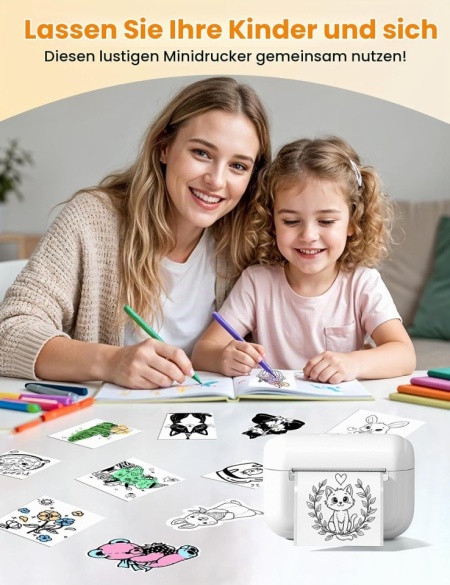 Mini Imprimantă Termică Portabilă Memoking Q02E pentru Autocolante și Notițe, Conectivitate Bluetooth, Funcții AI, Compatibilă cu Hârtie Termică și Stickere Color/Transparente, Ideală pentru Școală, Birou și DIY - Img 4