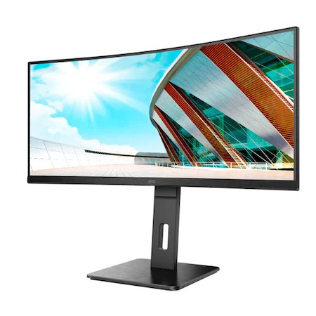 Monitor Curbat LED VA AOC 34", WQHD, 100Hz, 4ms, FreeSync2, FrameLess, HDMI, DisplayPort, CU34P2A - Img 2
