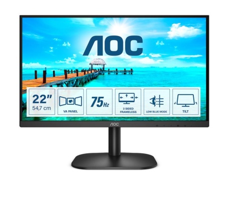 Monitor LED AOC 22B2H, 22inch, 1902x1080, 6.5ms, Black - Img 13
