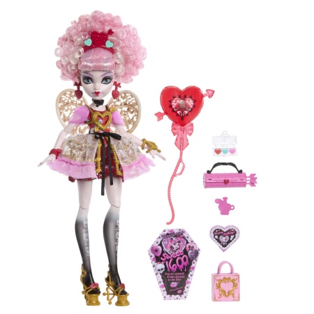 MONSTER HIGH ANIVERSARE DULCE SI INFRICOSATOARE PAPUSA CUPID ASTERIA CU ACCESORII - Img 2