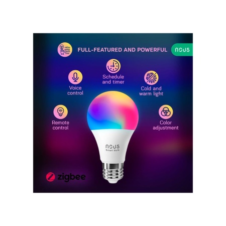 Nous P3Z smart Tuya Zigbee RGB bulb (E27 socket) - Img 2