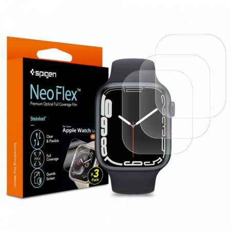 Pachet 3 folii SPIGEN NEO FLEX APPLE WATCH 7 (45 MM)