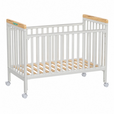 Patut din lemn bebe, 120x60cm,alb,U-Grow - Img 2
