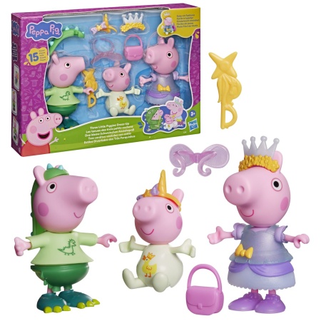 PEPPA PIG SET 3 PURCELUSI CARE SE IMBRACA CU FIGURINE SI ACCESORII - Img 3