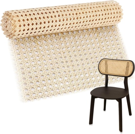 Plasă Ratan Sintetic Împletitură Vieneză (Rattan Webbing) 40 x 100 cm, Rezistentă la Apă din Polietilenă (PE), Model Fagure pentru Recondiționare Scaune, Mobilier și Proiecte DIY - Img 8