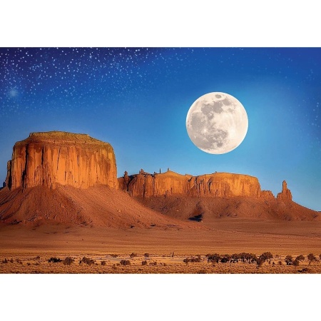 PUZZLE TREFL 1000 COLECTIA SUA LUNA IN DESERT POSTER INCLUS - Img 2