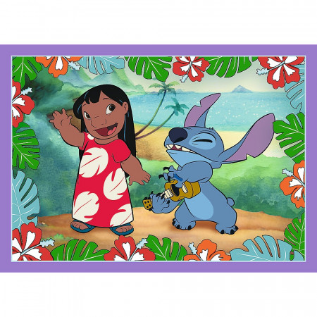 PUZZLE TREFL 4IN1 STITCH ZIUA FERMECATA - Img 3