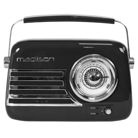 RADIO FM PORTABIL NOSTALGIA 15W CU FUNCTIE BLUETOOTH/AUX - NEGRU - Img 3