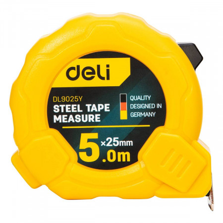 Ruleta 5m/25mm Deli Tools EDL9025Y (yellow)