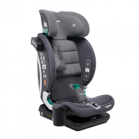 Scaun auto U-Grow,isofix,76-150 cm,gri - Img 6