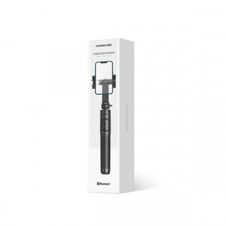 Selfie stick / stalp telescopic cu suport si telecomanda Bluetooth 1,5 m Ugreen LP586 - negru - Img 2