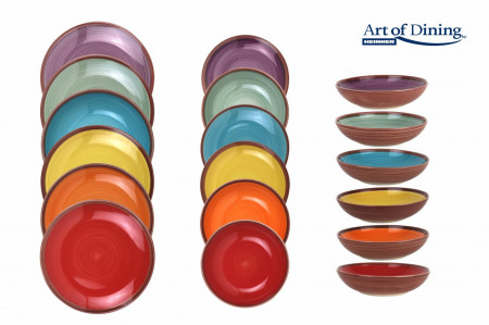 SERVICIU MASA CERAMICA 18PCS, AQUARELLE - Img 2