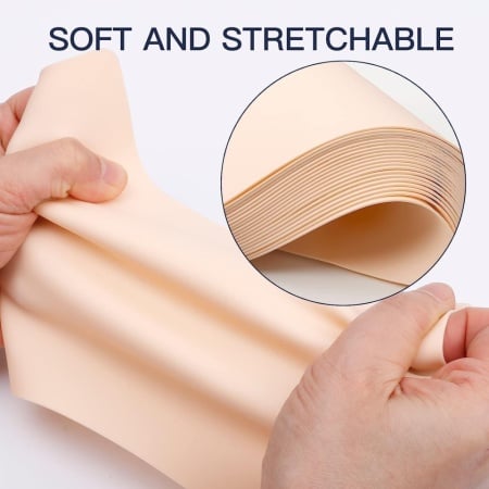 Set 10 Bucăți Piele Sintetică pentru Exersat Tatuaje Unihuby, 20 x 15 cm (8x6 Inch), Silicon Sintetic Flexibil cu Textură Realistă, Utilizare Față-Verso, Ambalate Individual, pentru Începători și Artiști Tatuatori - Img 4