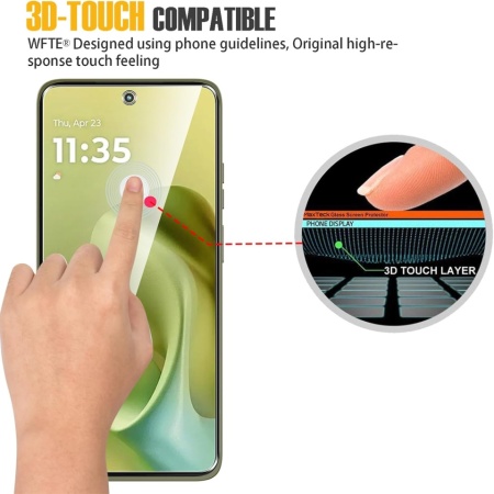 Set 2 Folii de Sticlă Securizată WFTE pentru Motorola Moto G86 / G86 5G, Duritate 9H, Rezistență la Zgârieturi și Amprente, Aplicare Fără Bule, Transparentă - Img 6