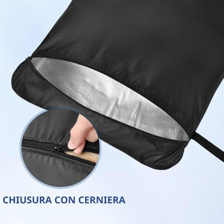 Set 2 Saci Impermeabili pentru Haine Umede , Dimensiune 50 x 60 cm, Material Oxford 210D cu Fermoar, Culoare Neagră, Ideali pentru Sală, Înot și Călătorii - Img 5