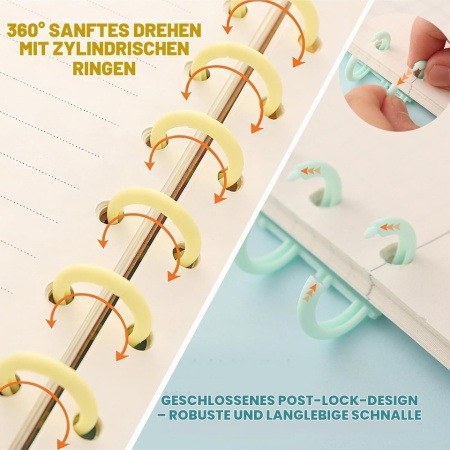 Set 20 Inele de Îndosariat din Plastic, 30 Inele (Format A4), Diametru Interior 12 mm, Pas Inele 10 mm, Spire pentru Îndosariere Documente, Caiete, Prezentări și Proiecte Școlare - Img 7