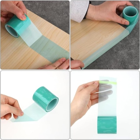 Set 3 Role Bandă Adezivă Termorezistentă pentru Rășină Epoxidică și UV, Lățime 5 cm (2 Inch) x 5 m, Bandă PET Fără Reziduuri pentru Turnare Pandantive, Bijuterii Handmade și Rame Metalice Deschise - Img 3