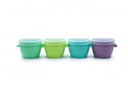 SET 4 RECIPIENTE SILICON SNAP&amp;GO, MELII, 4*177 ML - Img 2