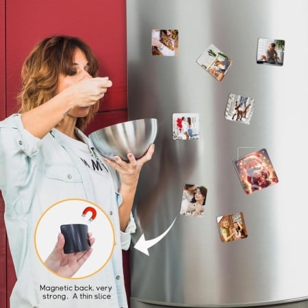 Set 50 Magneți Personalizabili Typec, Formă Dreptunghiulară 7.5 x 5.5 cm (2.95 x 2.16 inch), Cu Suport Magnetic Puternic, Blank-uri DIY pentru Cadouri și Decor Suport Frigider - Img 6