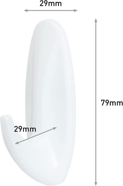 Set 6 Cârlige Adezive Decorative Medium Command 3M, Culoare Alb, Capacitate Susținere 1.3 kg / cârlig (Total 9 Benzi adezive incluse), Montare Fără Găurire - Img 16
