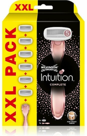 Set aparat de ras Wilkinson Intuition Complete, 5 lame precizie, cu gel hialuronic
