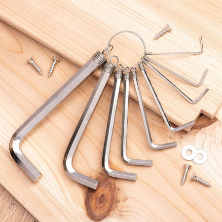 Set chei hexagonale 1,5-10 mm Deli Tools EDL3100 (argintiu) - Img 2