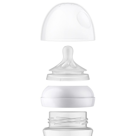Set de 2 biberoane de sticla borosilicata pentru nou-nascuti Philips Avent Natural Response, SCY933/02, 240 ml, tetina debit 3, 1 luna + - Img 3