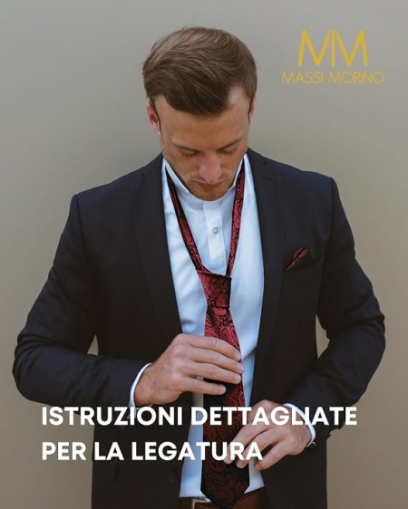 Set Elegant 5 în 1 Masino Morino pentru Bărbați: Cravată, Batistă de Buzunar, Butoni și Ac de Cravată, Cutie Premium de Cadou - Img 2