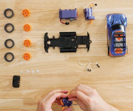 SILVERLIT EXOST BUILD 2 DRIVE MASINUTA RC ALBASTRA - Img 3