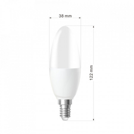SmartWise E14 Wi-Fi + eWeLink-Remote (Bluetooth) bec inteligent, 5W, reglabil alb cald/rece + lumina color RGB - Img 2