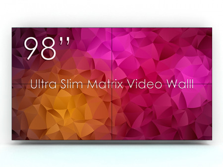 Solutie VideoWall 2x2 cu suport Vogel's 2x2 de perete si 4 Display-uri SWEDX UMX-49K8-01