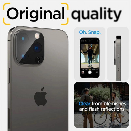Spigen Optik.tR Protector Camera pentru iPhone 14 Pro / Pro Max / 15 Pro / Pro Max - Negru 2 buc. - Img 4