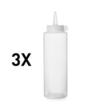 Sticla dispenser, Hendi, polietilena, transparent, 700ml, set 3 buc - Img 2