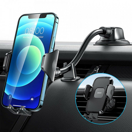 Suport auto pentru telefon , prindere pe bord brat lung, Joyroom black (JR-ZS259) - Img 5